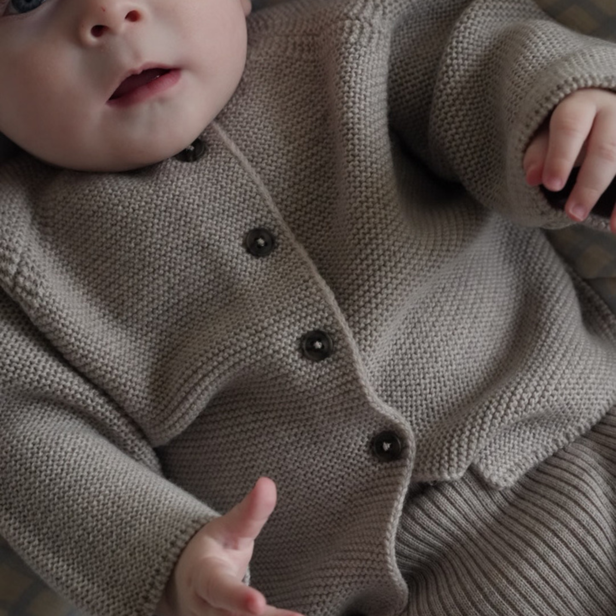 Cardigan "Emil" in camel melange