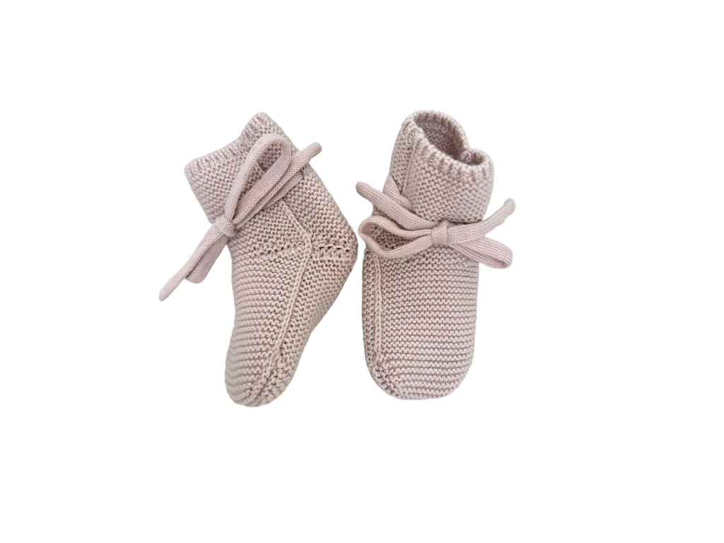 Toni" baby shoes in rosewood