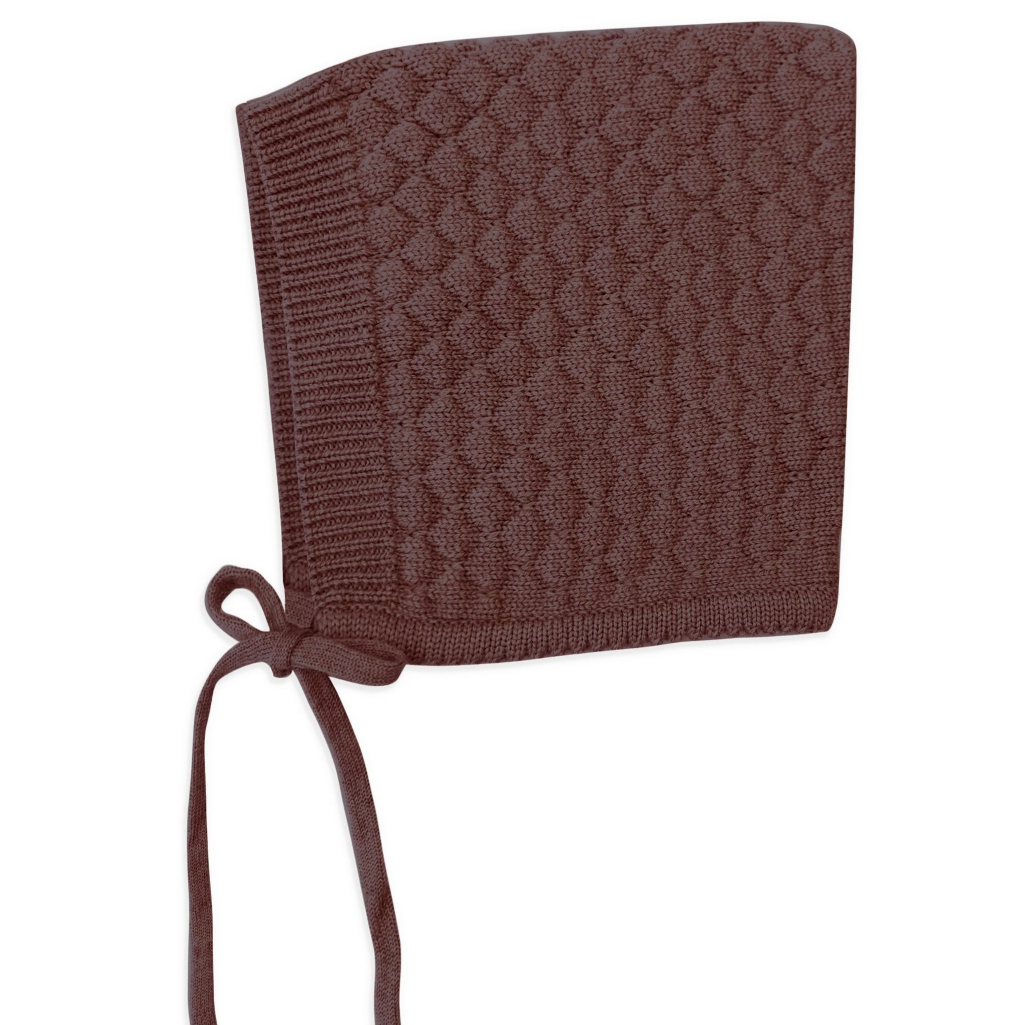 Baby bonnet "Ela" to tie in camel melange