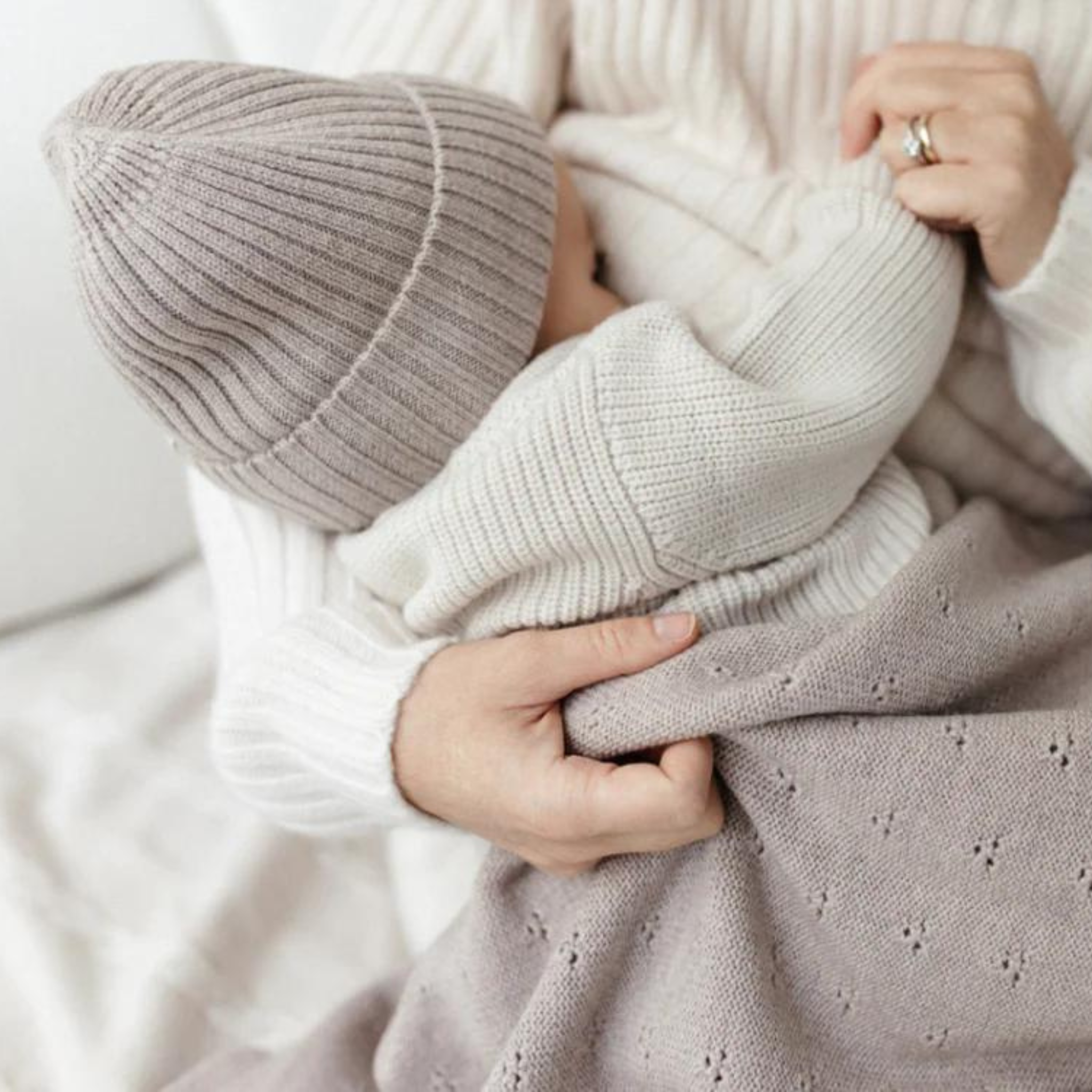 Beanie "Emma" in camel melange