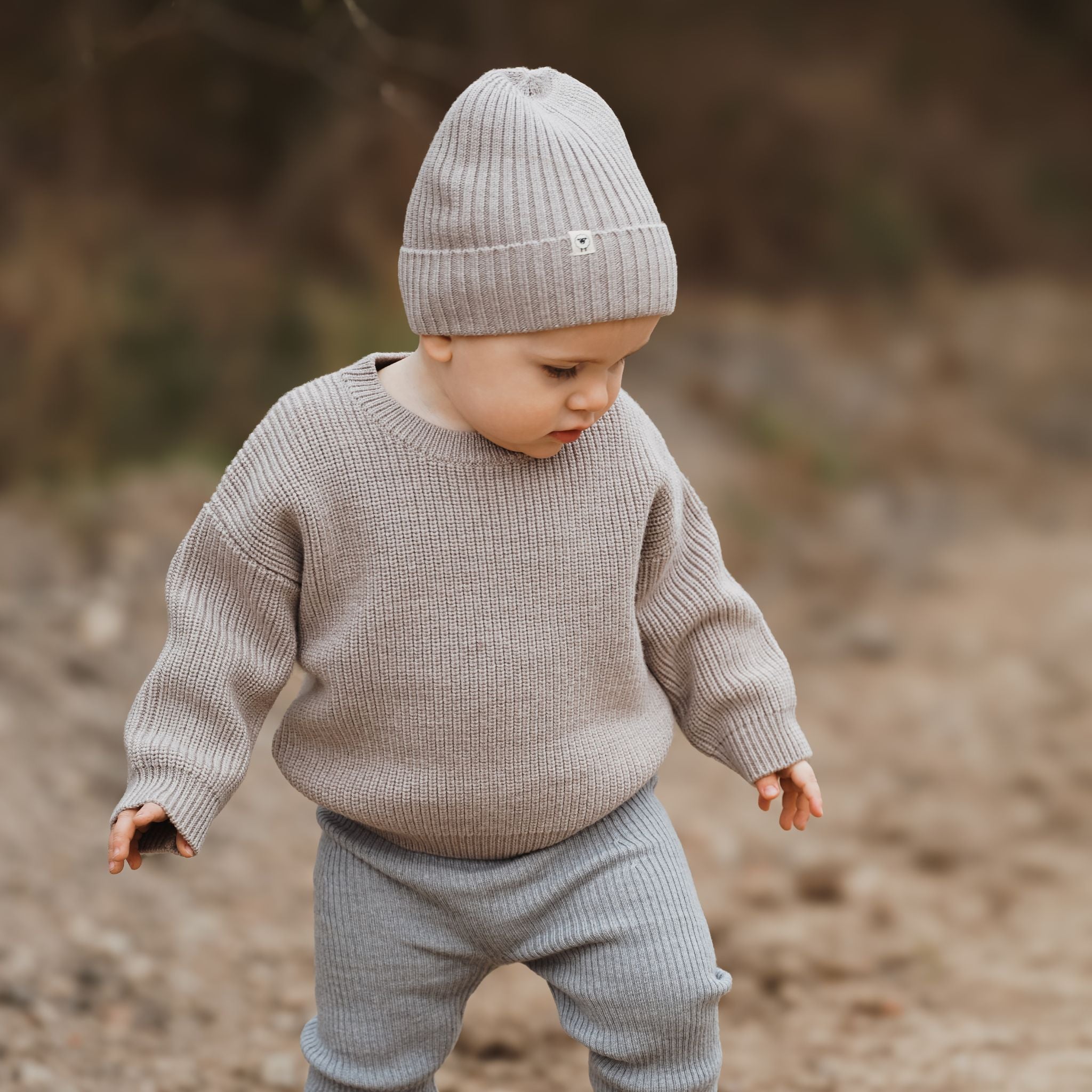 Beanie "Emma" in camel melange