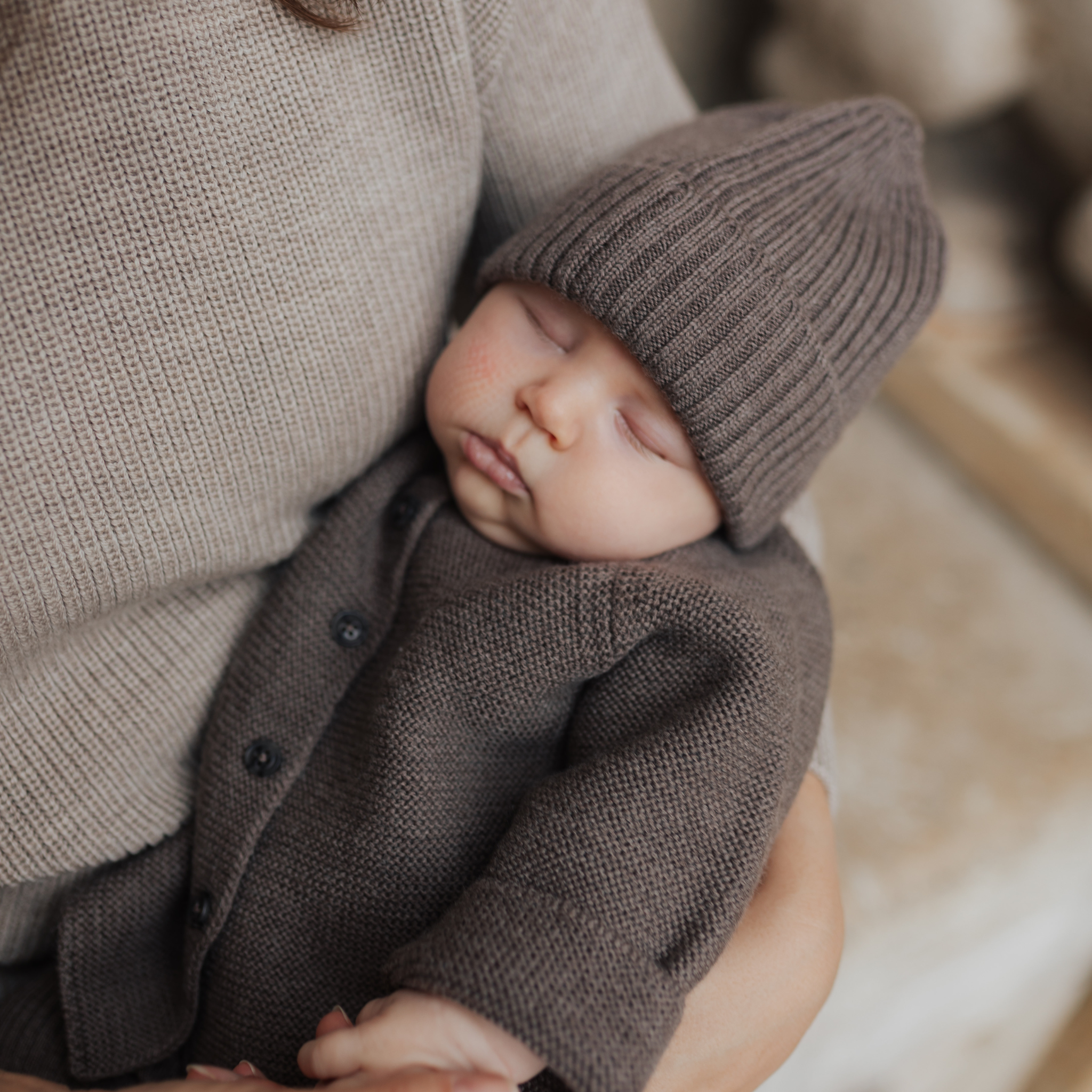 Cardigan "Emil" in camel melange