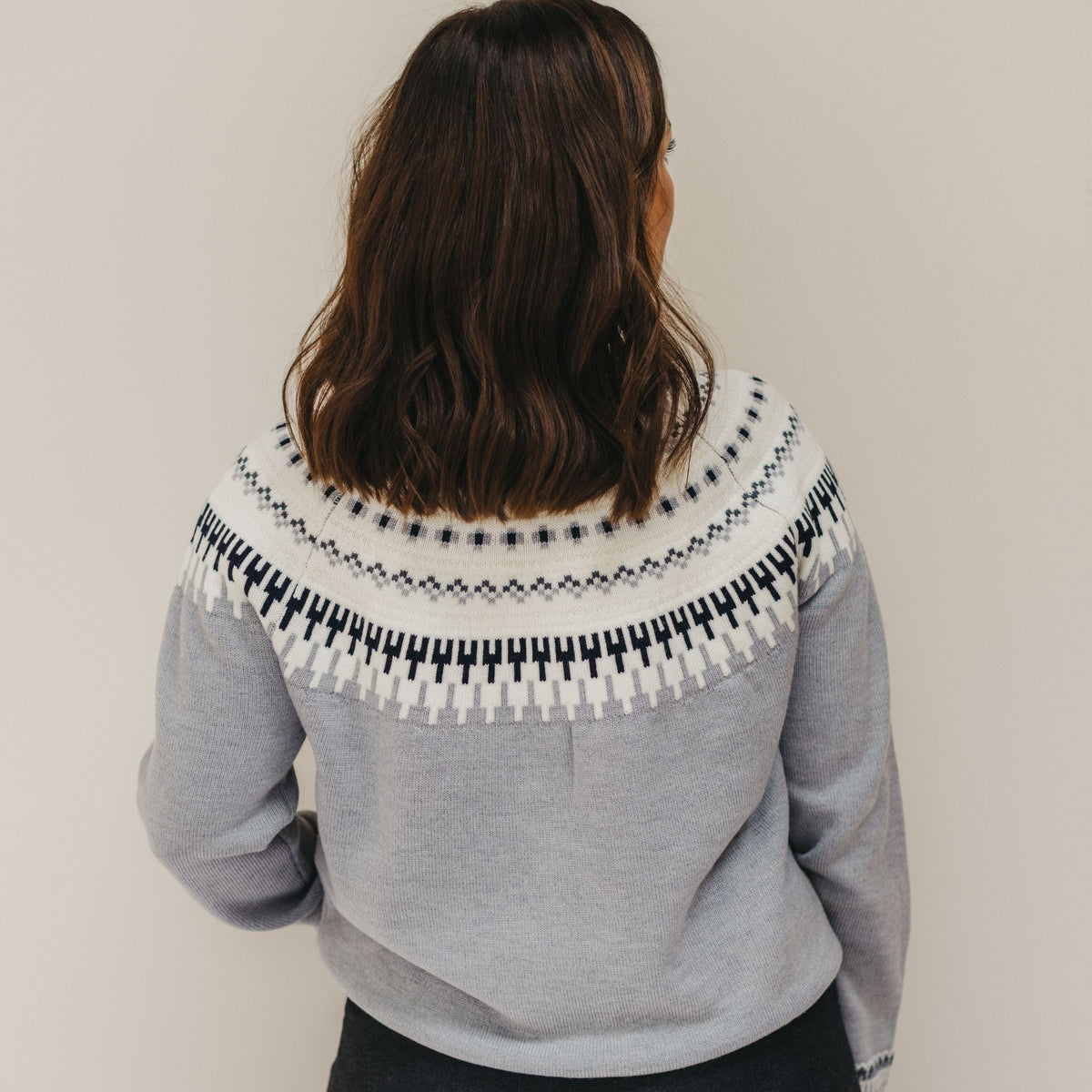 Damen Pullover Lou in grau melange combo