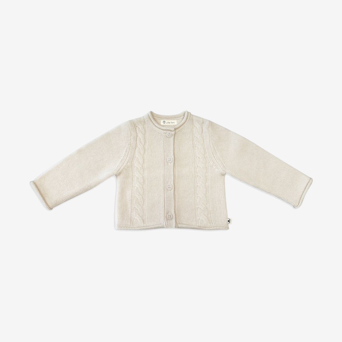 Cable knit cardigan ''Carlo'' in feather