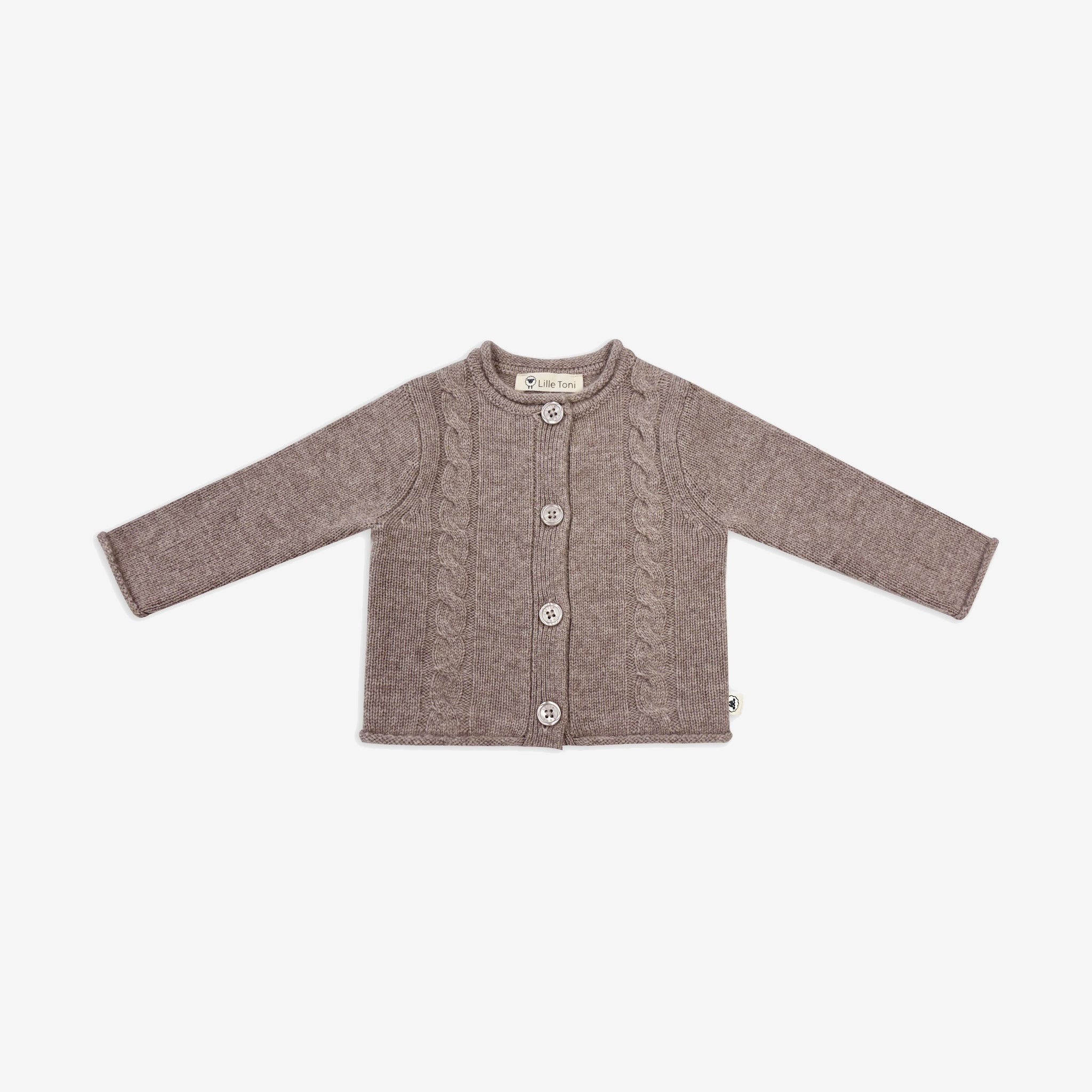 Cable knit cardigan ''Carlo'' in feather