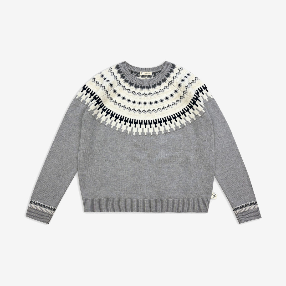 Damen Pullover Lou in grau melange combo