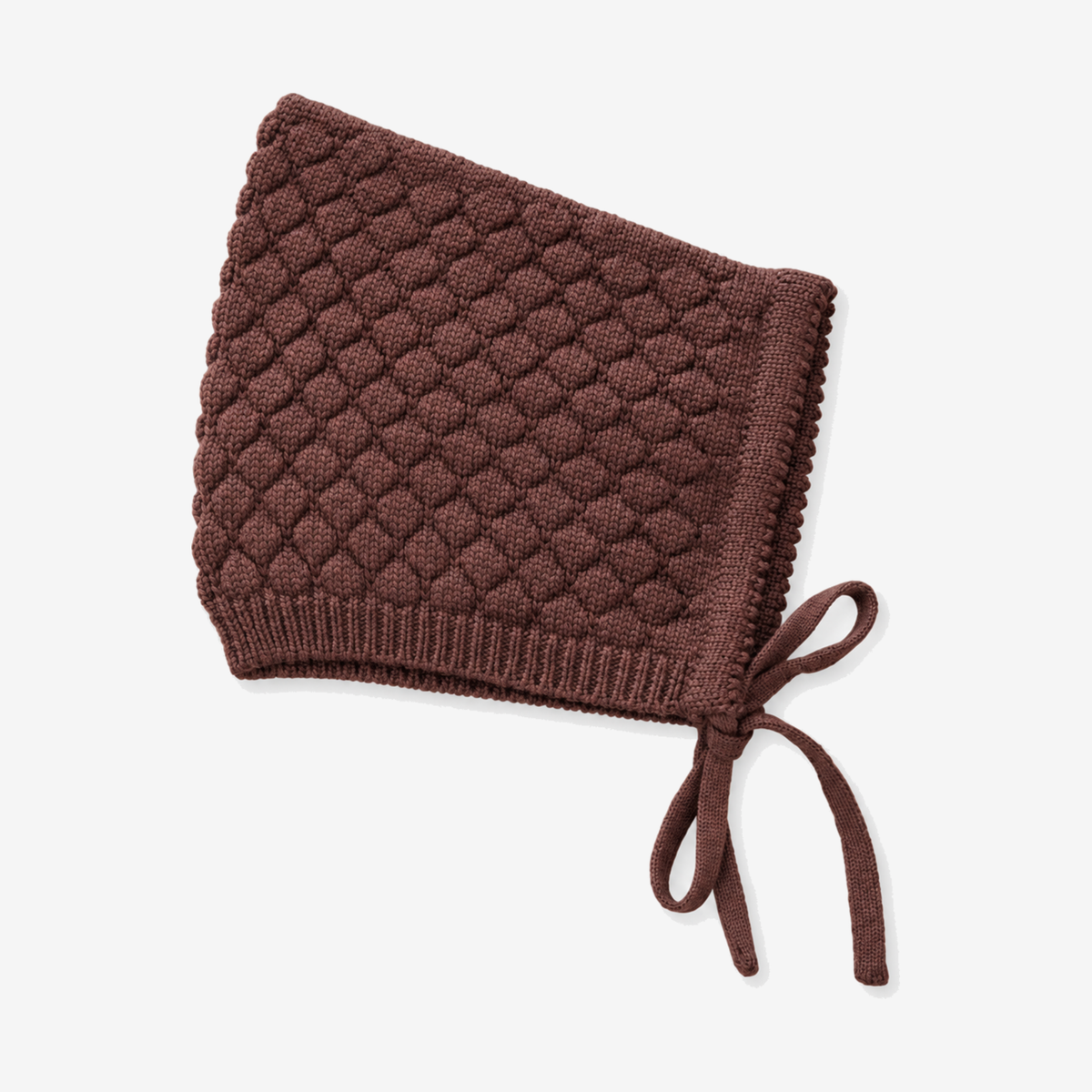 Baby bonnet "Ela" to tie in camel melange