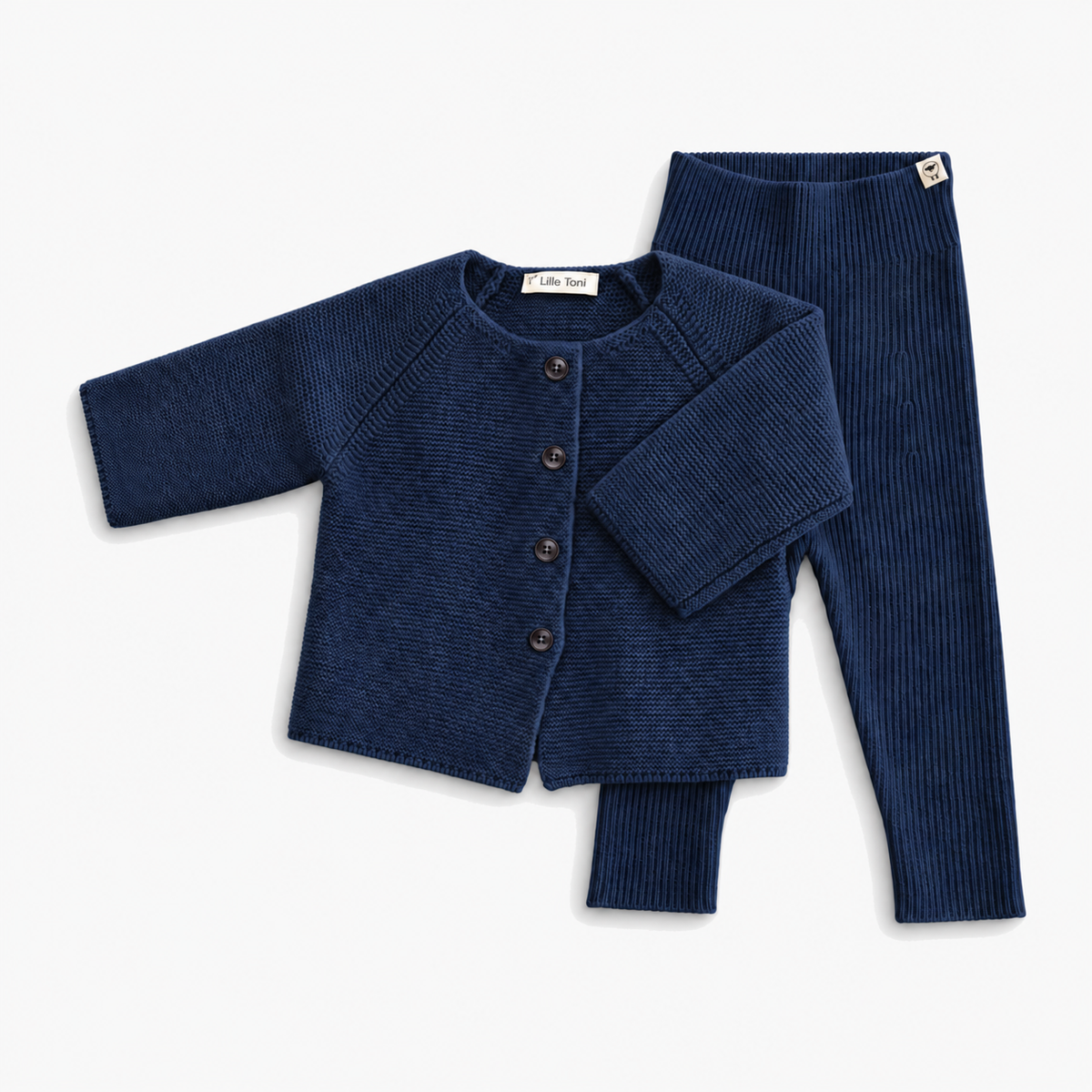 Geschenkset aus Cardigan "Emil" & Leggings "Finn" in marine