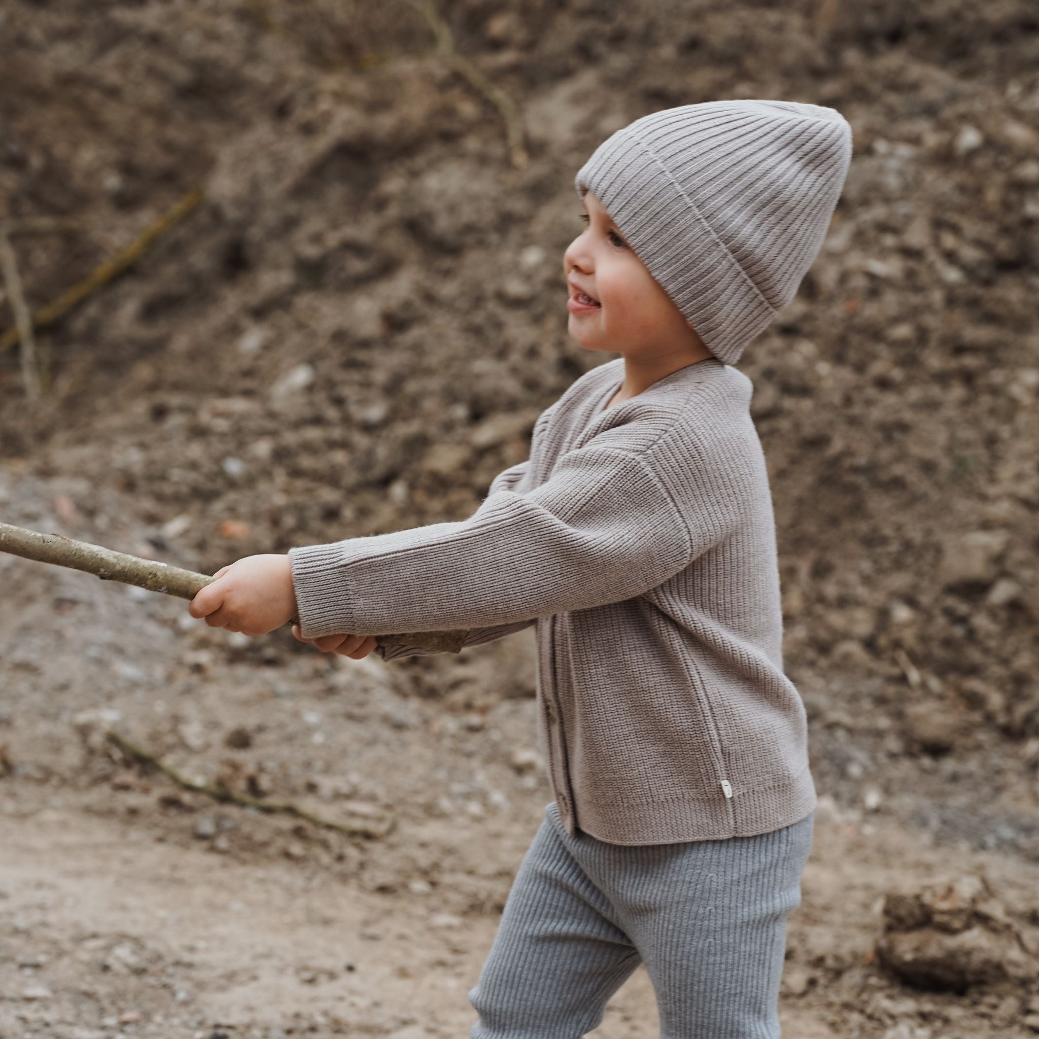 Beanie "Emma" in camel melange