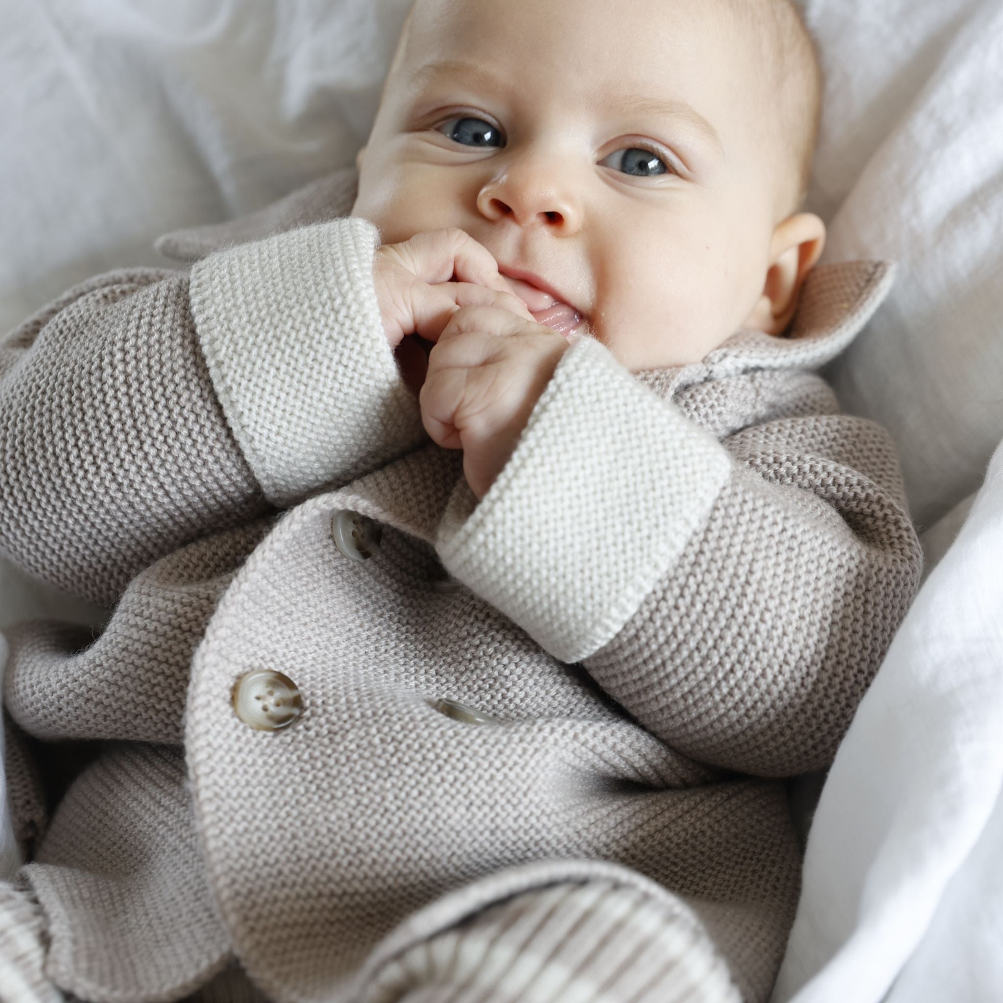 Cardigan "Flori" in camel melange