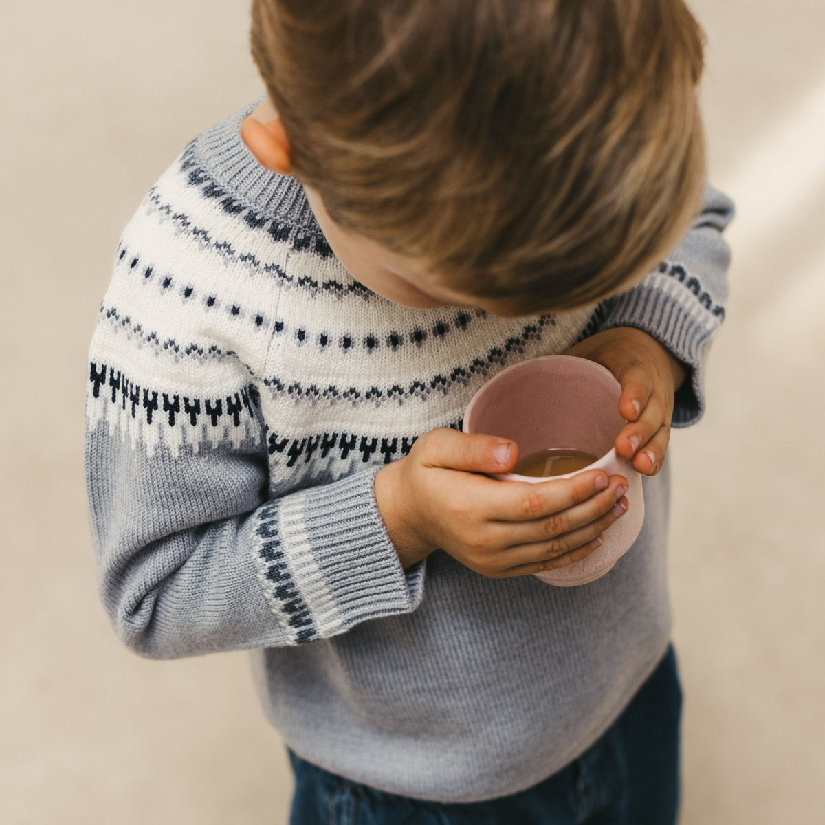Pullover Noel in grau melange combo