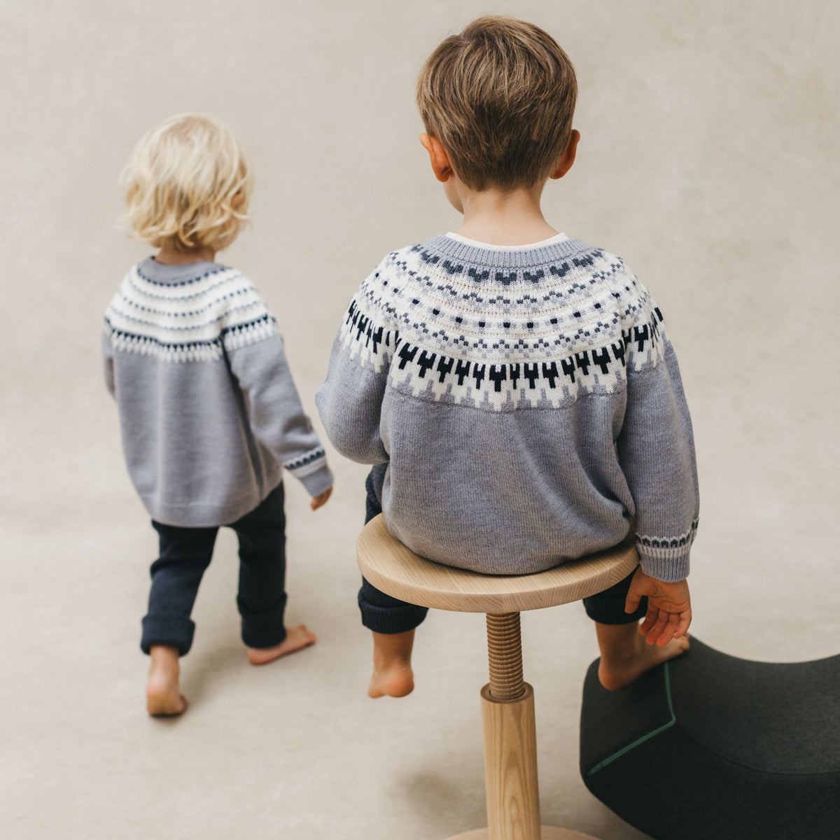 Pullover Noel in grau melange combo