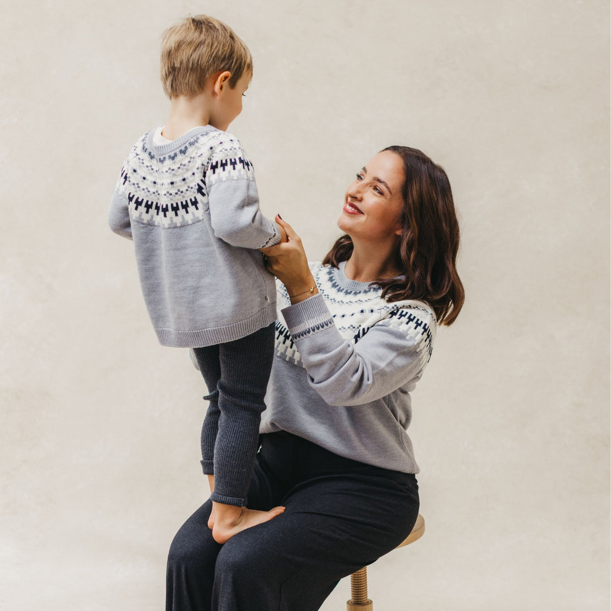 Damen Pullover Lou in grau melange combo