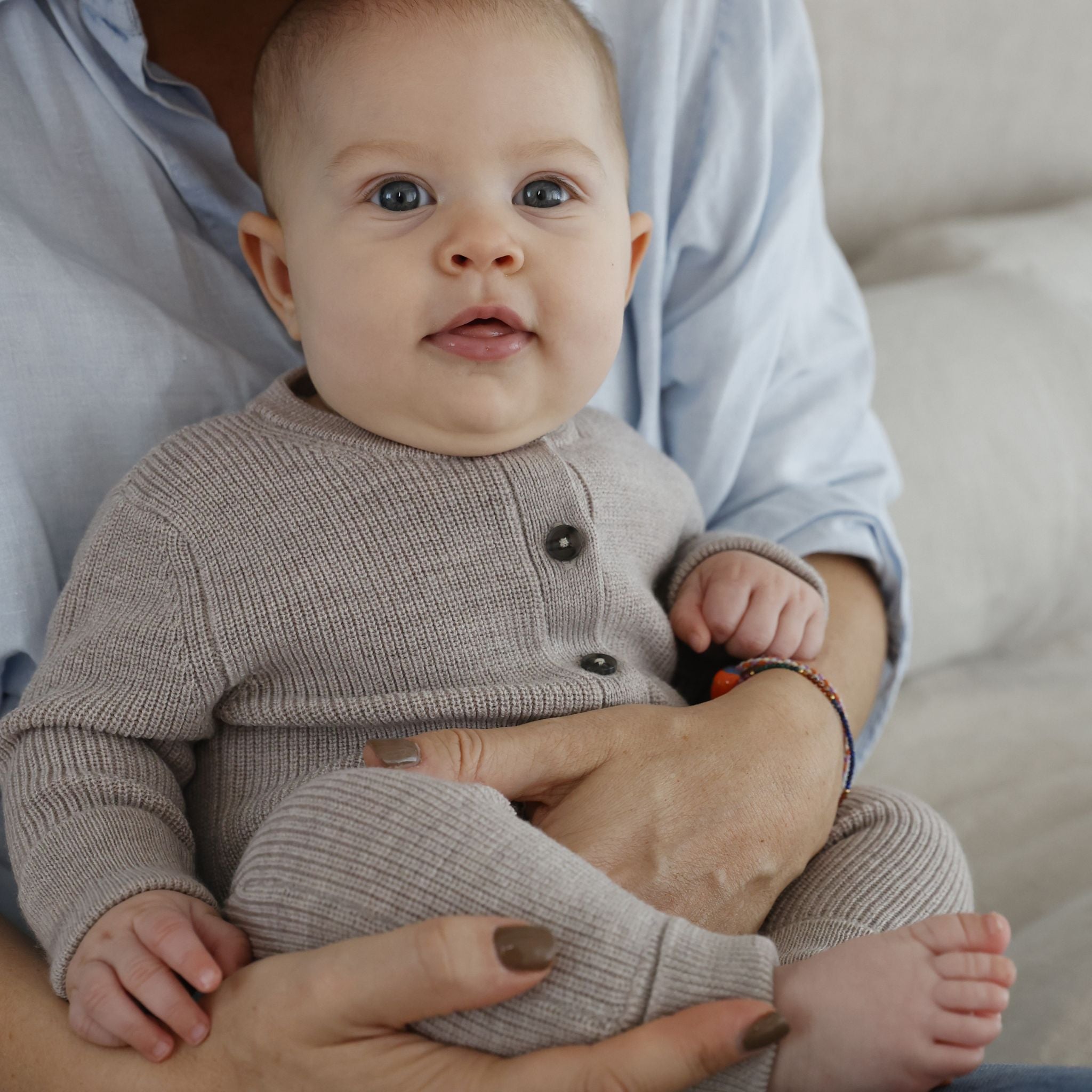 Strampler "Thea" in camel melange