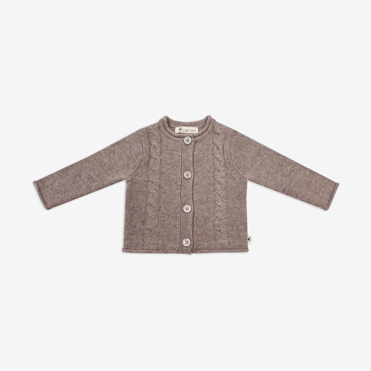Cable knit cardigan ''Carlo'' in feather