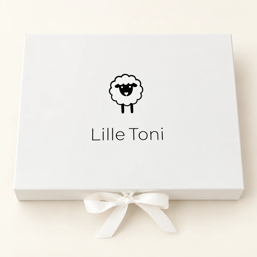 Weißer Lille Toni Geschenkkarton mit Schleife